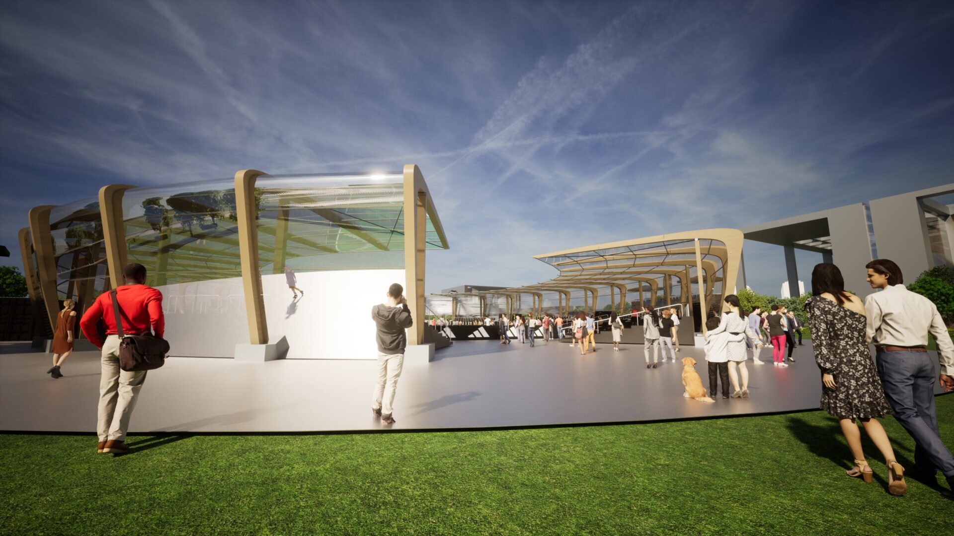 Temporäres Fussballstadion zur UEFA Euro 2024